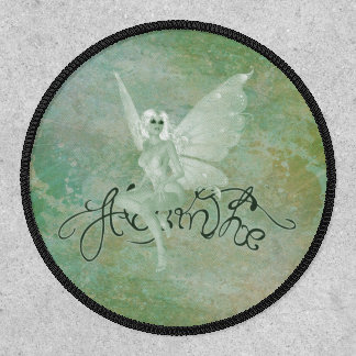 Vintage Grunge Absinthe Green Fairy Patch