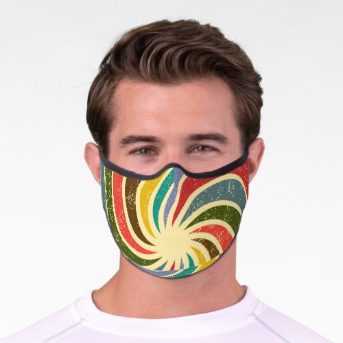Vintage Grunge Abstract Cleanable Background Premium Face Mask