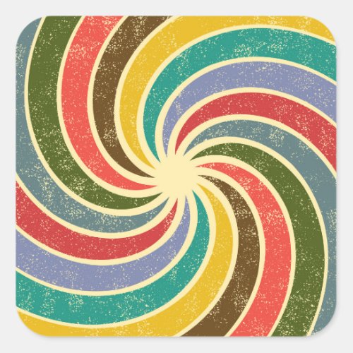 Vintage Grunge Abstract Cleanable Background Square Sticker