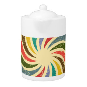 Vintage Grunge Abstract Cleanable Background. Teapot