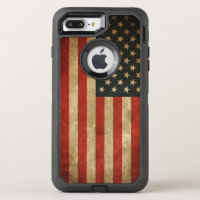 Vintage Grunge American Flag America Patriotic OtterBox Defender iPhone 8 Plus/7 Plus Case