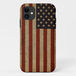 Vintage Grunge American Flag iPhone 11 Case