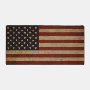 Vintage Grunge American Flag Desk Mat