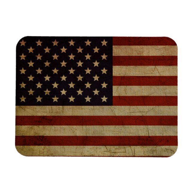 Vintage Grunge American Flag Magnet (Horizontal)