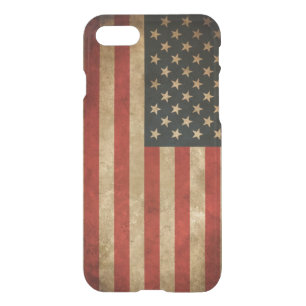 Vintage Grunge American Flag Pattern USA Patriotic iPhone SE/8/7 Case