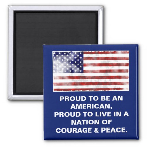 Vintage Grunge American Independence Quotes Magnet