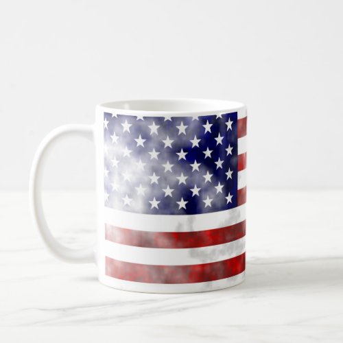 Vintage Grunge American Patriotic Flag Coffee Mug