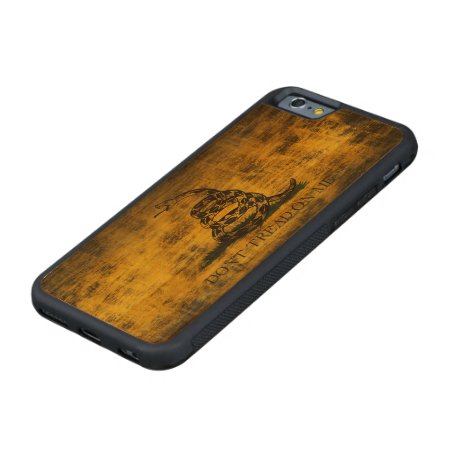 Vintage Grunge Don't Tread On Me Flag Carved Cherry Iphone 6 Bumpe