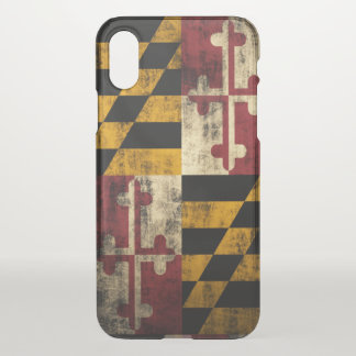 Vintage Grunge Flag of Maryland iPhone X Case