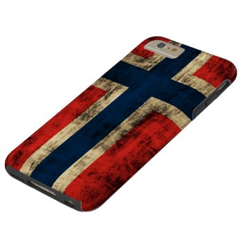 Vintage Grunge Flag Of Norway Tough Iphone 6 Plus Case by clonecire at Zazzle