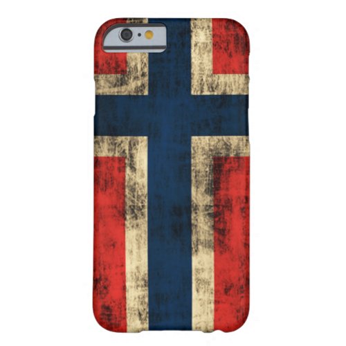 Vintage Grunge Flag of Norway Barely There iPhone 6 Case