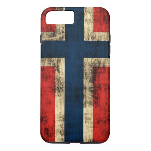 Vintage Grunge Flag of Norway iPhone 8 Plus7 Plus Case