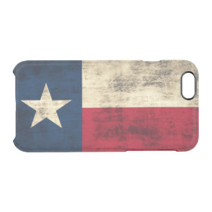 Vintage Grunge Flag of Texas Clear iPhone 6/6S Case