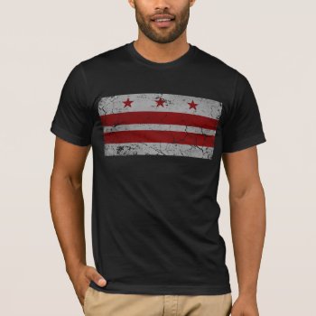 Vintage Grunge Flag Of Washington D.c. T-shirt by clonecire at Zazzle
