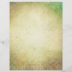 Vintage Grunge Floral Art Pattern Scrapbook Paper