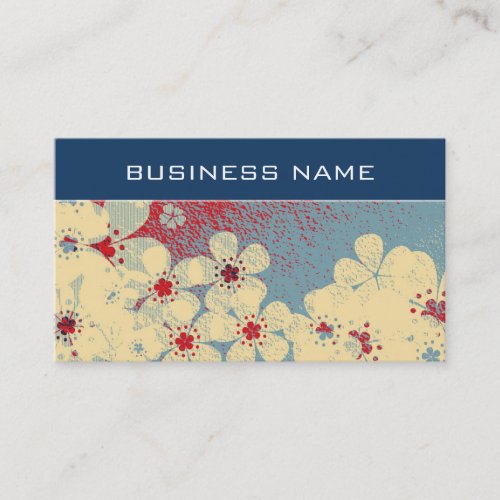 Vintage grunge floral pattern 16 business card