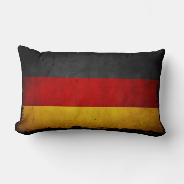 Vintage Grunge Germany Flag Lumbar Pillow (Front)