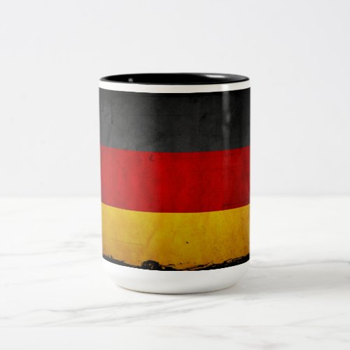Vintage Grunge Germany Flag Two_Tone Coffee Mug