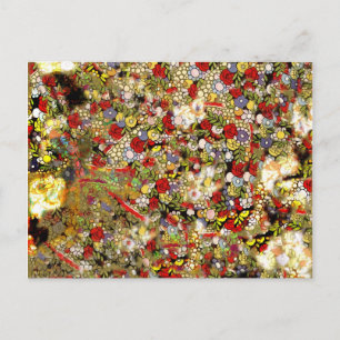 Vintage Grunge Graffiti Wallpaper Collage Design Postcard