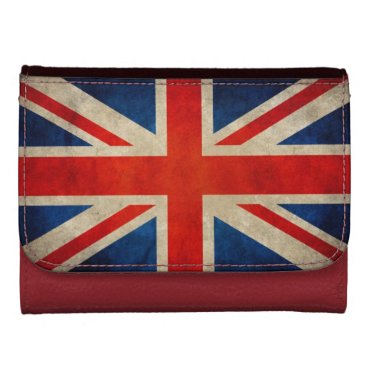 Vintage Grunge Great Britain UK Flag Union Jack Women's Wallet