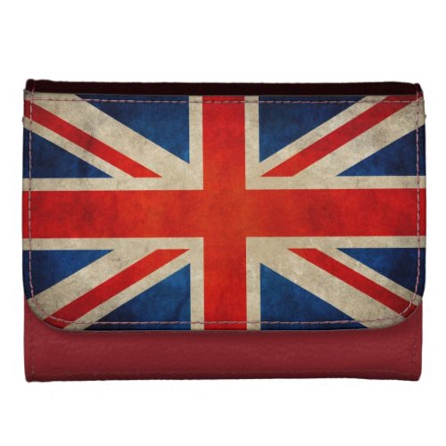 Vintage Grunge Great Britain UK Flag Union Jack Womens Wallet