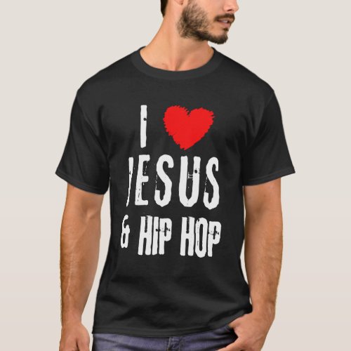 Vintage Grunge I Love Jesus  Hip Hop Jesus T_Shirt