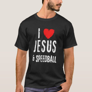 Vintage Grunge I Love Jesus & Speedball Christian T-Shirt