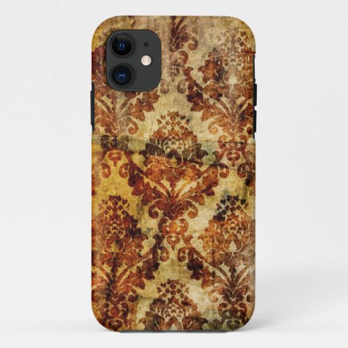 Vintage Grunge Paris brown Damask iphone5 case