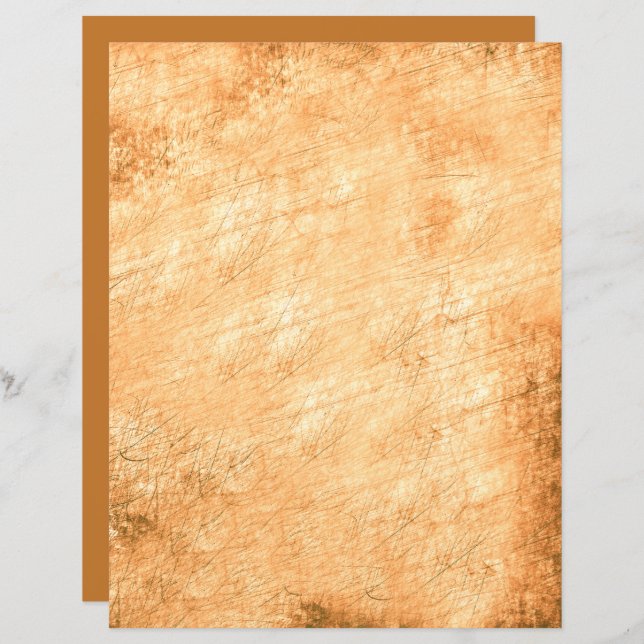 Vintage Grunge Pastel Orange Scribble Art  (Front/Back)