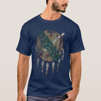 Vintage Grunge Patriotic State Flag Of Oklahoma T-shirt by clonecire at Zazzle