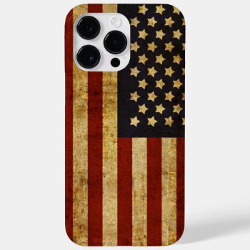 Vintage Grunge Patriotic Usa American Flag Case-mate Iphone 14 Pro Max Case by electrosky at Zazzle