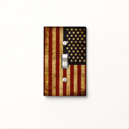 Vintage Grunge Patriotic USA American Flag Light Switch Cover