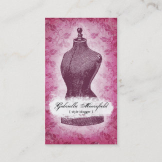 Vintage Grunge Pink Fashion Business Cards