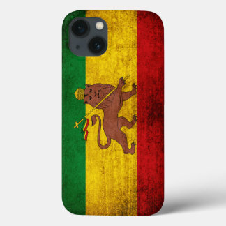 Vintage Grunge Rastafarian Flag iPhone 13 Case