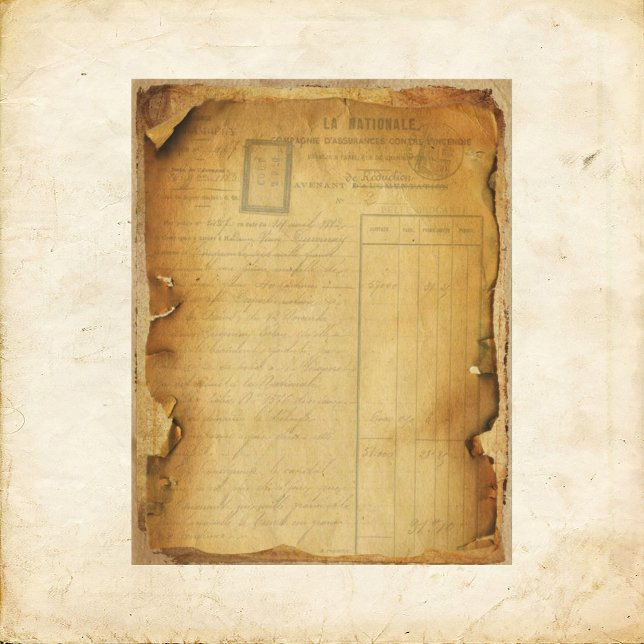 Vintage Grunge Receipt Scrapbook Paper (Creator Uploaded)