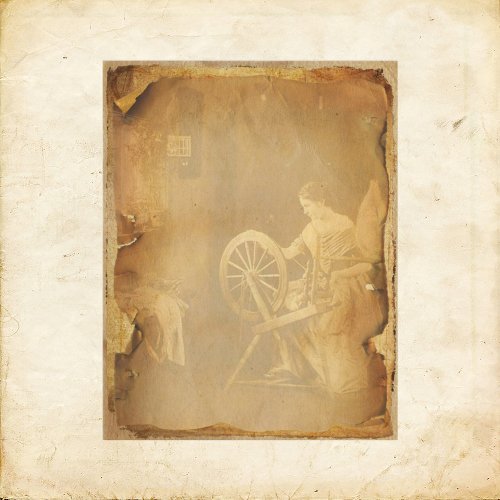 Vintage Grunge Spinning Wheel Scrapbook Paper