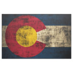Vintage Grunge State Flag of Colorado Fabric