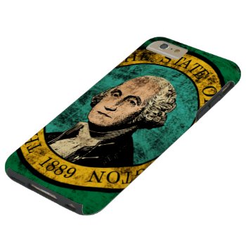 Vintage Grunge State Flag Of Washington Tough Iphone 6 Plus Case by clonecire at Zazzle