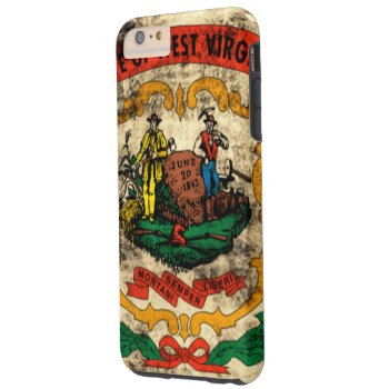 Vintage Grunge State Flag Of West Virginia Tough Iphone 6 Plus Case by clonecire at Zazzle