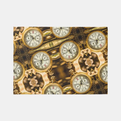 Vintage Grunge steampunk Antique Watch Rug