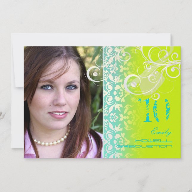 Vintage/Grunge/Swirls/Damask/Graduations Invitation (Front)