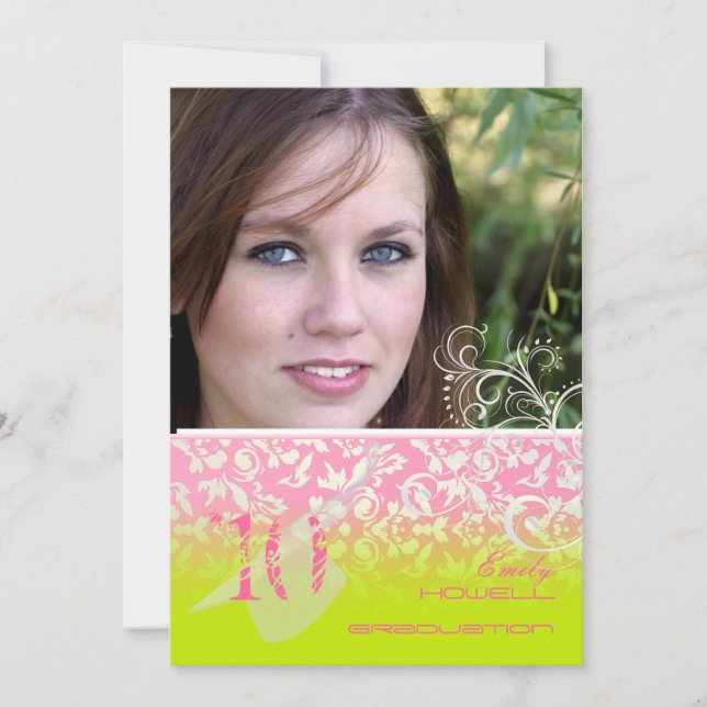 Vintage/Grunge/Swirls/Damask/Graduations Invitation (Front)