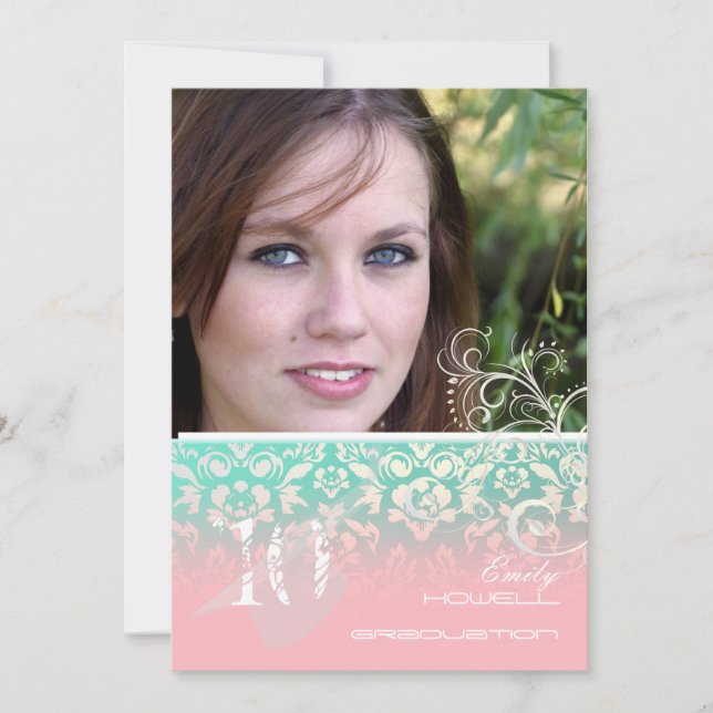 Vintage/Grunge/Swirls/Damask/Graduations Invitation (Front)