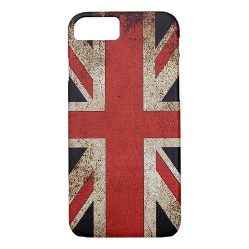 Vintage Grunge UK Flag iPhone 87 Case