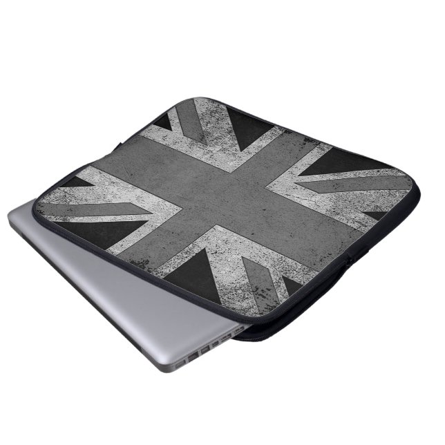 Vintage Grunge UK Flag Laptop Sleeve (Front Bottom)