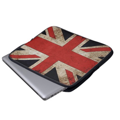 Vintage Grunge UK Flag Laptop Sleeve