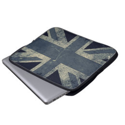 Vintage Grunge UK Flag Laptop Sleeve