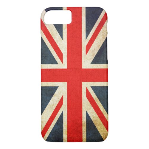 Vintage Grunge Union Jack UK FLAG iPhone 87 Case