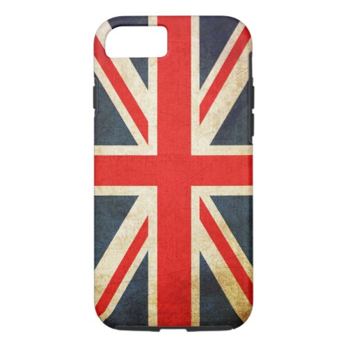 Vintage Grunge Union Jack UK FLAG iPhone 87 Case