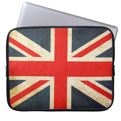 Vintage Grunge Union Jack UK FLAG Laptop Sleeve
